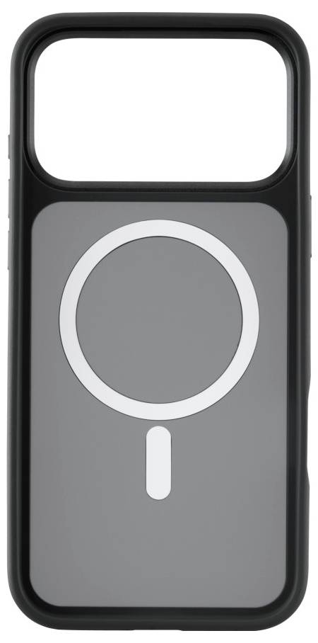 Handyhülle mit kreisförmigem Design auf der Rückseite, kompatibel mit MagSafe-Technologie.