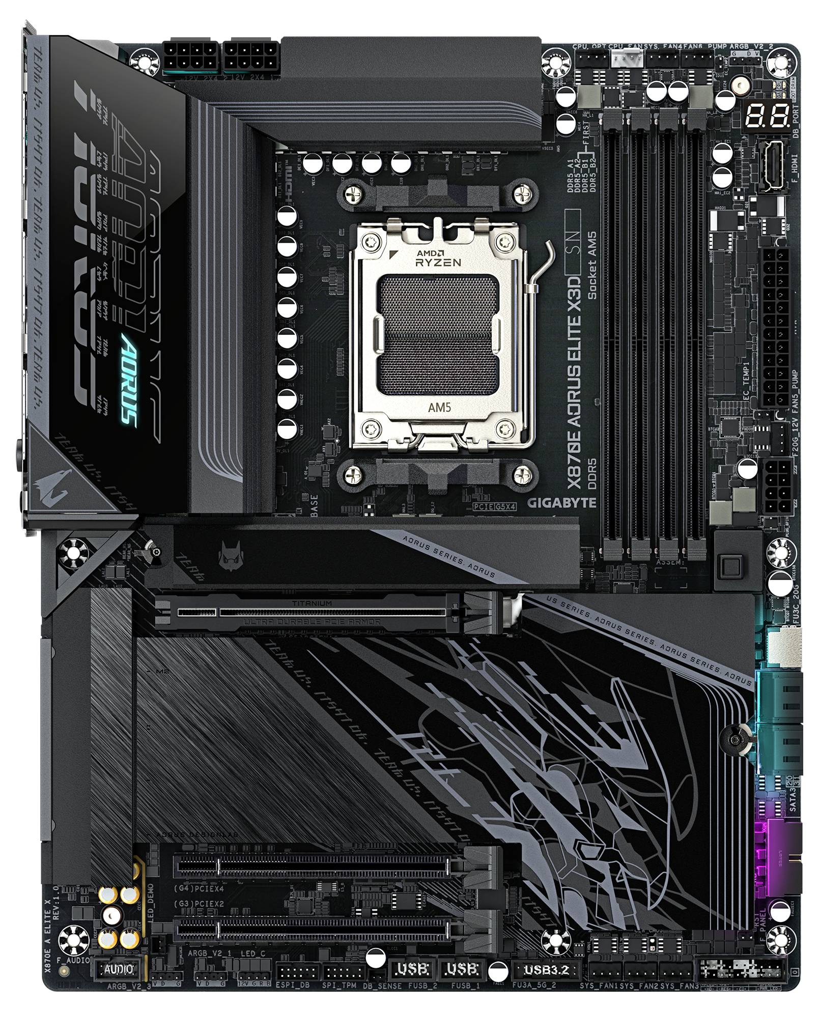 Gigabyte X870E AORUS ELITE X3D Mainboard Sockel (PC) AMD® AM5 Formfaktor (Details) ATX Mainboard-Chipsatz AMD® X870E