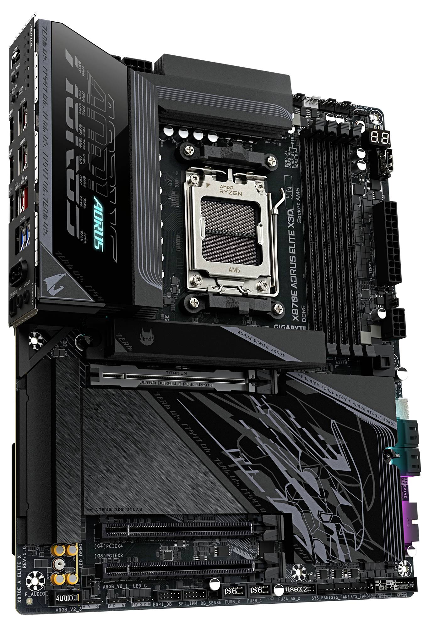 Gigabyte X870E AORUS ELITE X3D Mainboard Sockel (PC) AMD® AM5 Formfaktor (Details) ATX Mainboard-Chipsatz AMD® X870E