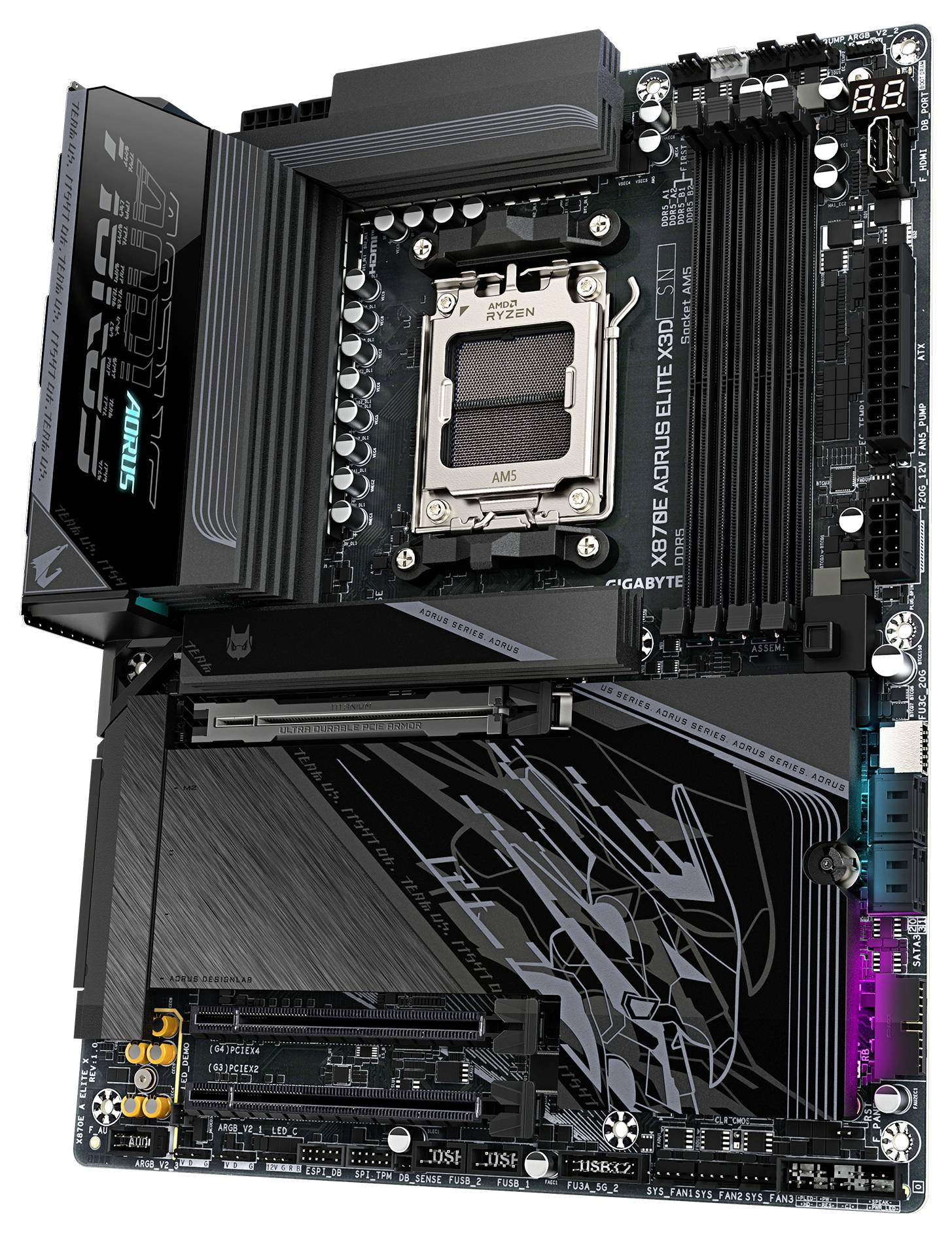 Gigabyte X870E AORUS ELITE X3D Mainboard Sockel (PC) AMD® AM5 Formfaktor (Details) ATX Mainboard-Chipsatz AMD® X870E