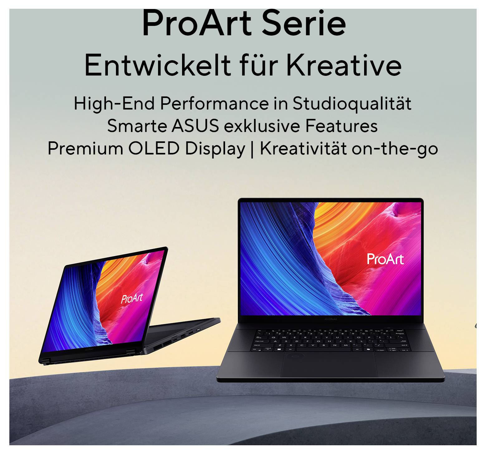 Asus Notebook ProArt P16 40.6cm (16 Zoll) WQUXGA AMD Ryzen AI 9 HX 370 32GB RAM Deutsch, QWERTZ AMD Radeon™ 890M Nvidia GeForce