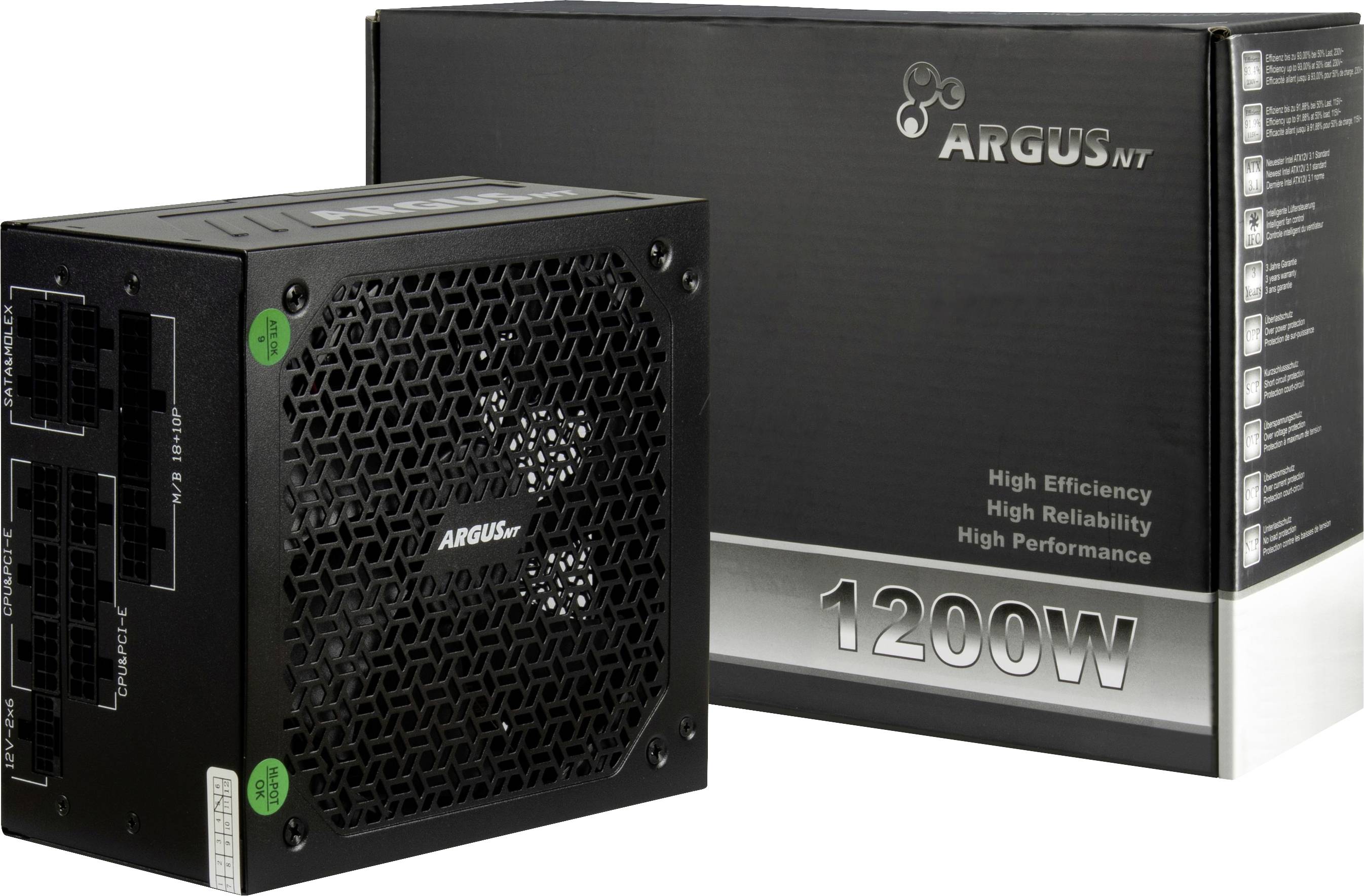 Inter-Tech Argus BA4 PC Netzteil 1200W ATX 80PLUS® Gold