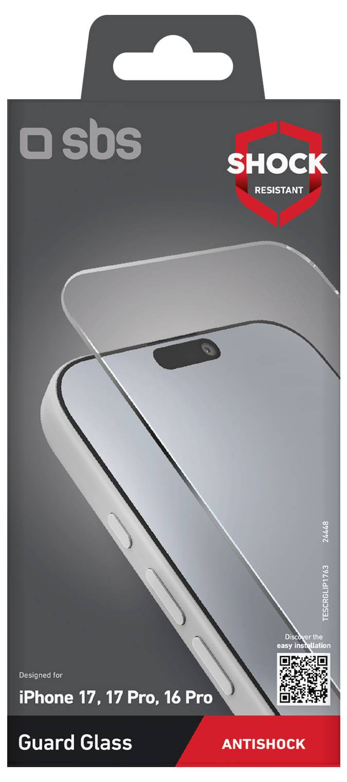 Sbs mobile Displayschutzfolie Apple iPhone 17, iPhone 17 Pro, iPhone 16 Pro 1 St. TESCRGLIP1763