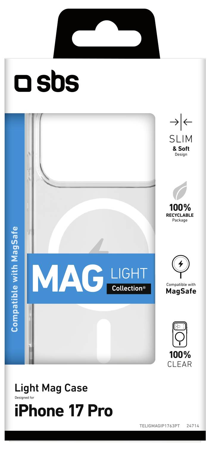 Sbs mobile Cover Apple iPhone 17 Pro Transparent MagSafe kompatibel TELIGMAGIP1763PT