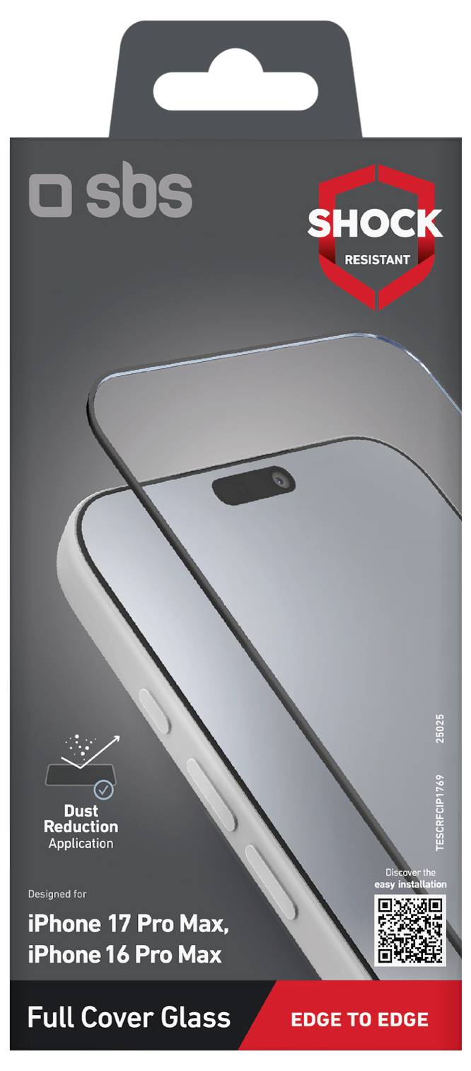 Sbs mobile Displayschutzfolie Apple iPhone 17 Pro Max, iPhone 16 Pro Max 1 St. TESCRFCIP1769