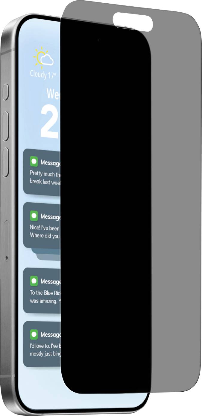Smartphone mit einer Wetter-App, die 