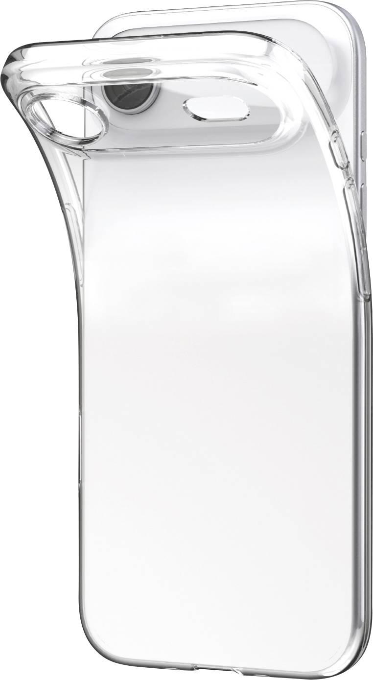 Transparente Handyhülle mit glatter Rückseite und zwei Kameraausschnitten, entwickelt für ein Smartphone mit Dual-Kamera.