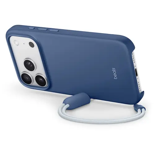 Beats Kickstand Case iPhone 17 Pro Felsblau MagSafe kompatibel, Mit Standfuß, Mit Handschlaufe MGTP4LL/A Beats Kickstand Case iPhone 17 Pro Felsblau MagSafe kompatibel, Mit Standfuß, Mit Handschlaufe MGTP4LL/A