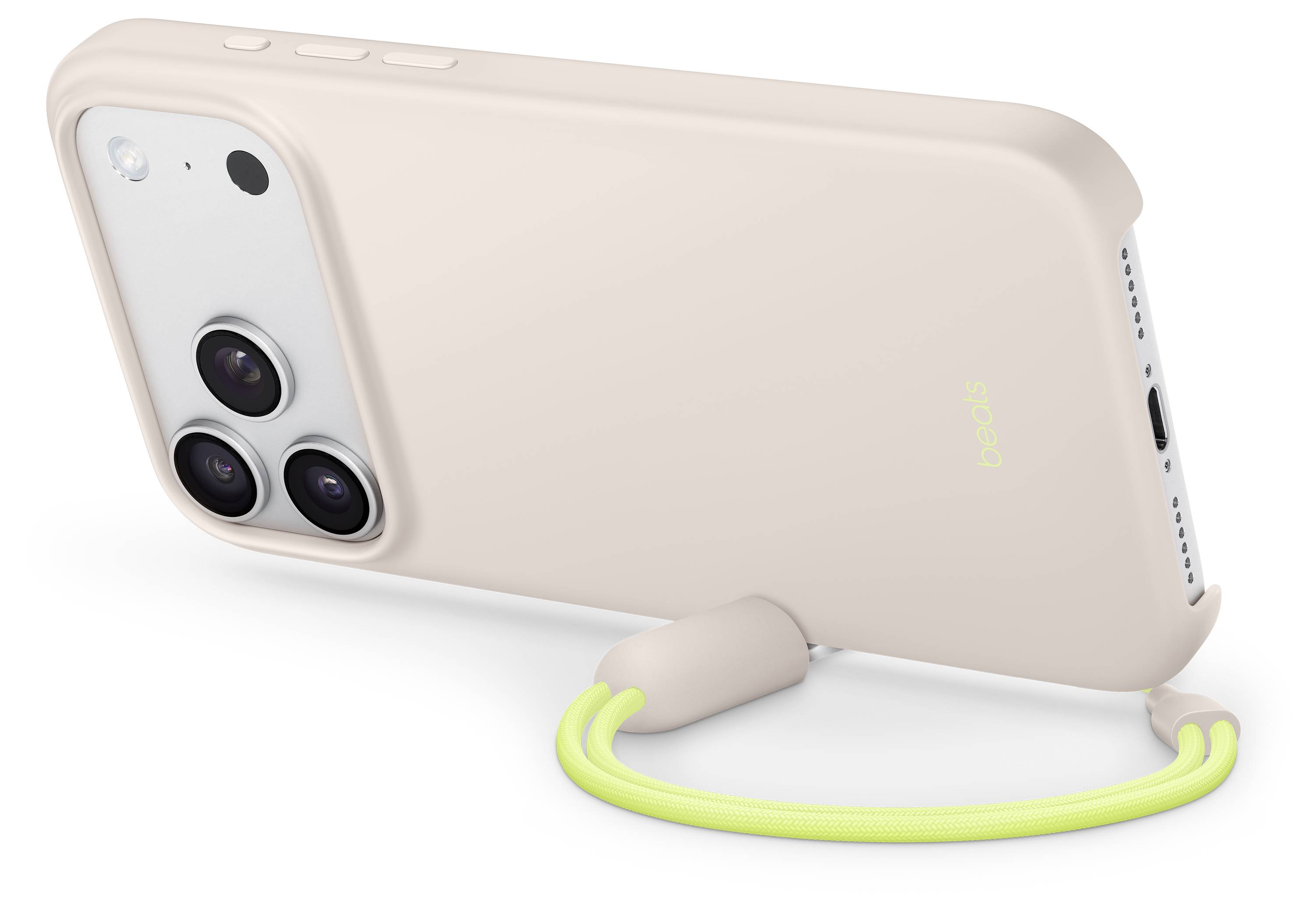 Beats Kickstand Case iPhone 17 Pro Max Kalkstein MagSafe kompatibel, Mit Standfuß, Mit Handschlaufe MGTQ4LL/A