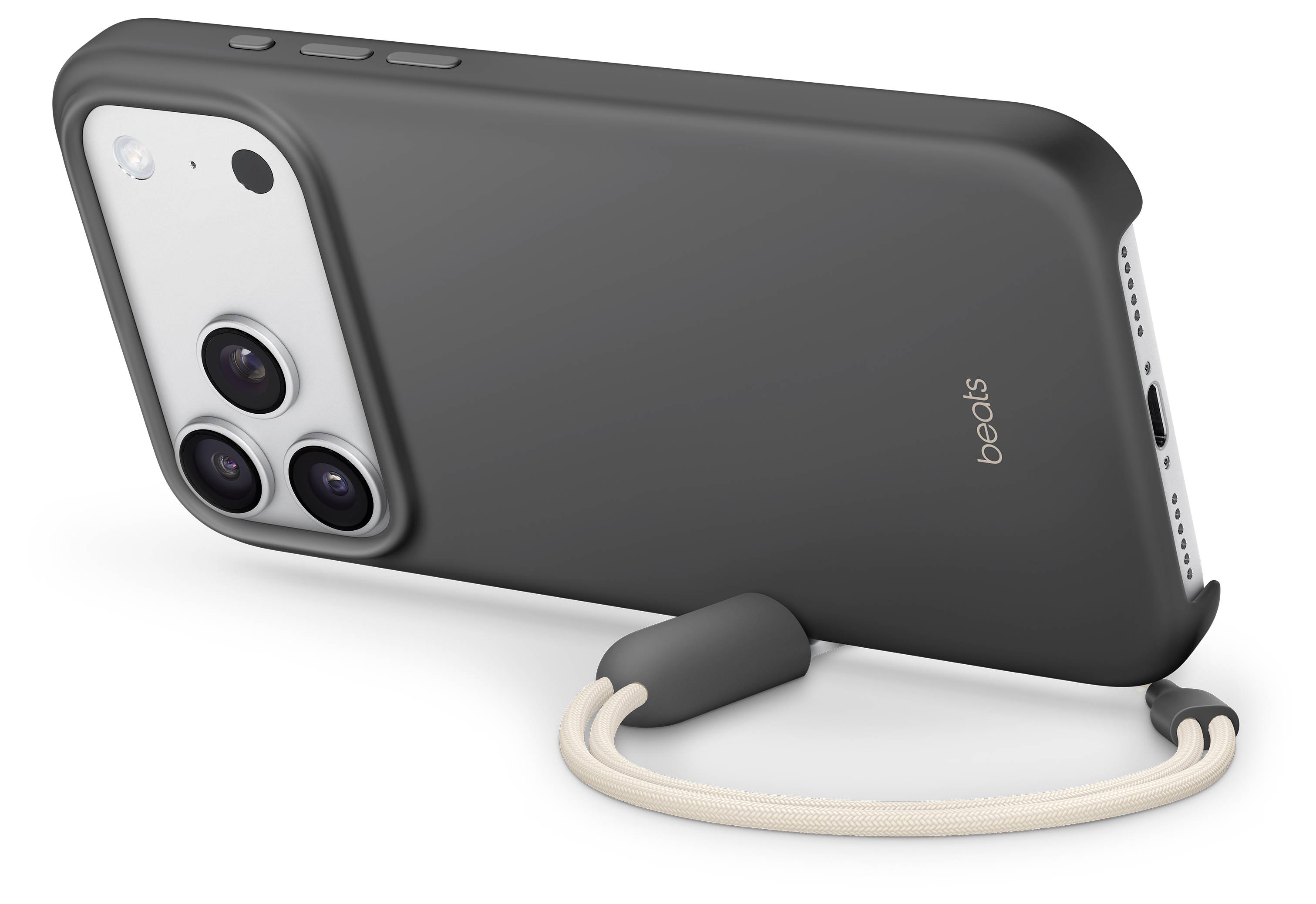 Beats Kickstand Case iPhone 17 Pro Max Granitgrau MagSafe kompatibel, Mit Standfuß, Mit Handschlaufe MGY94LL/A