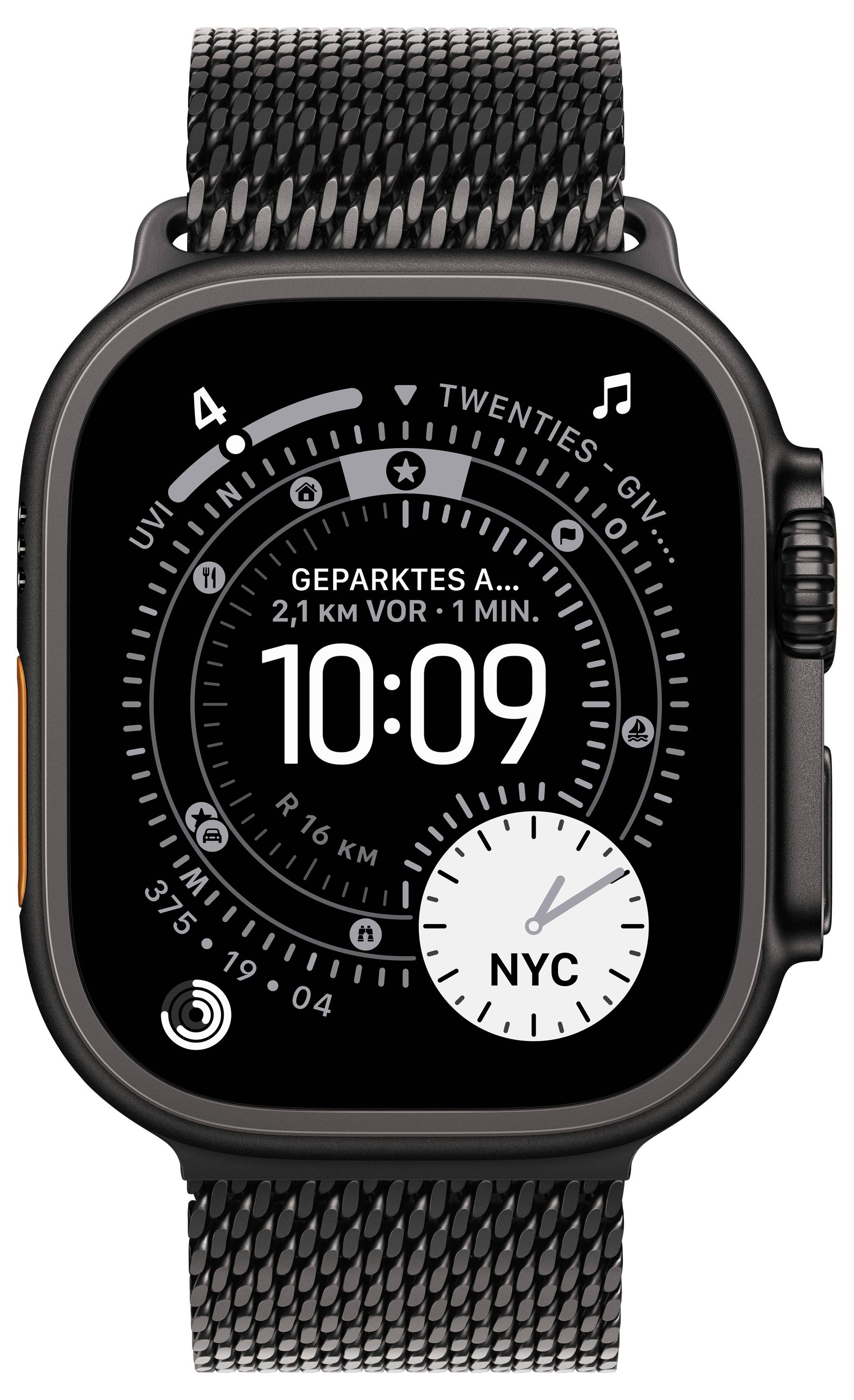 Apple Watch Milanese Loop Band Armband 49mm S Schwarz Watch Ultra, Watch Ultra 2, Watch Ultra 3