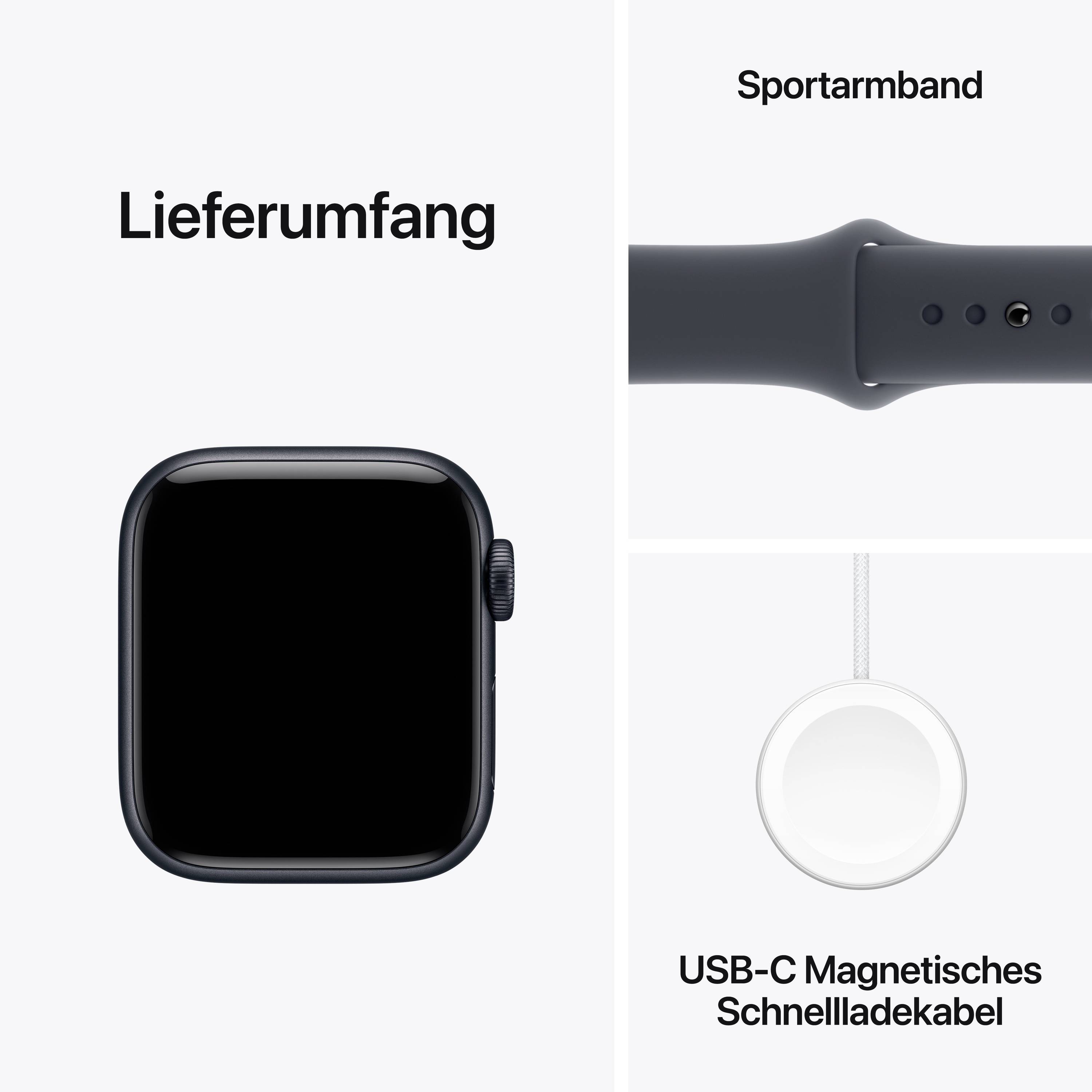 Apple Watch SE 3 GPS 40mm Aluminiumgehäuse Sport Band Mitternacht M/L