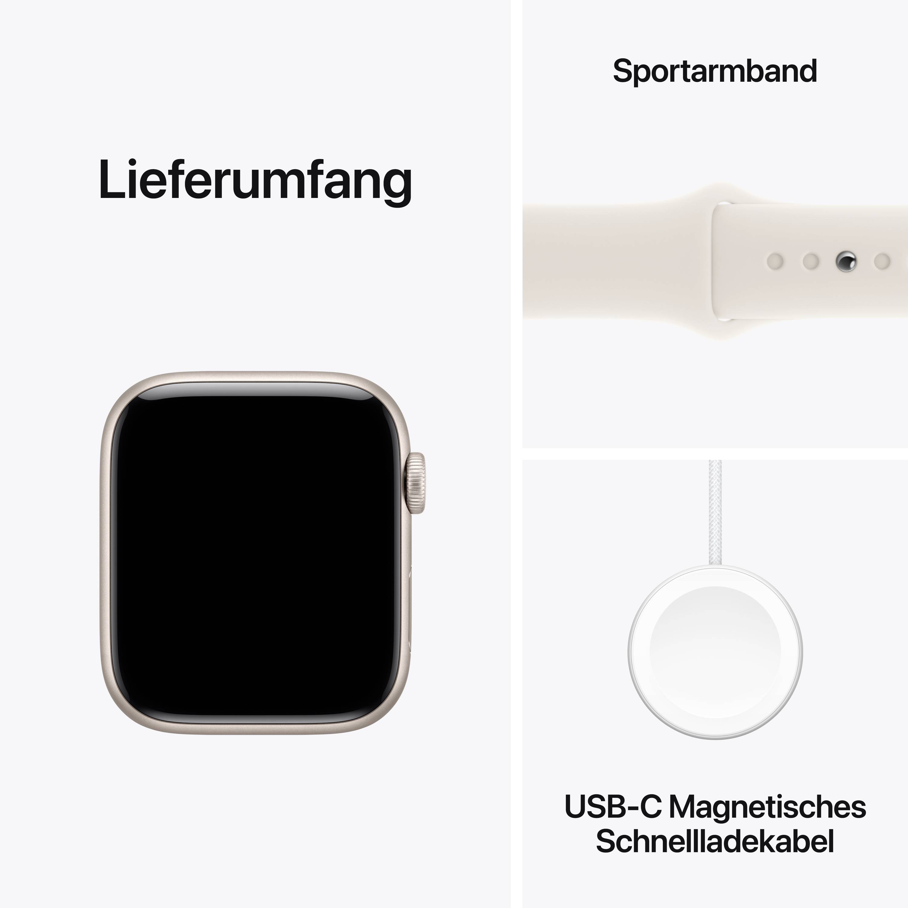 Apple Watch SE 3 GPS + Cellular 40 mm Aluminiumgehäuse Sport Band Polarstern S/M