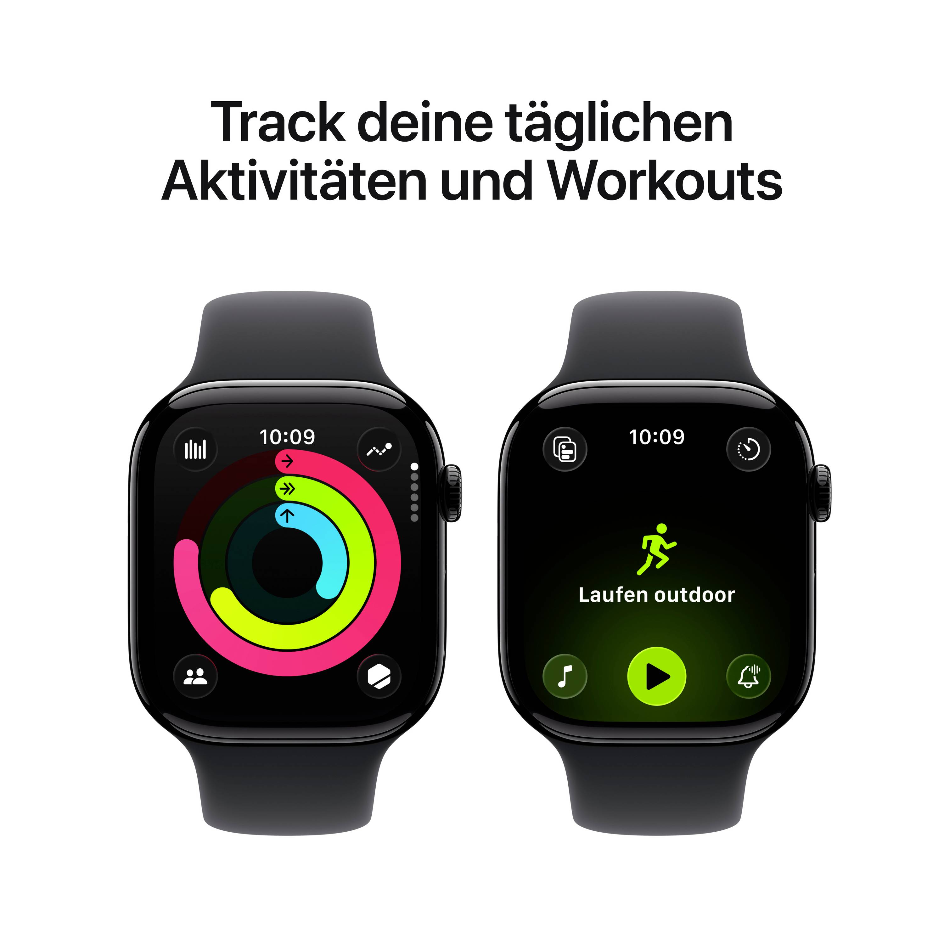 Apple Watch Series 11 GPS 42 mm Aluminiumgehäuse Sport Band Schwarz S/M