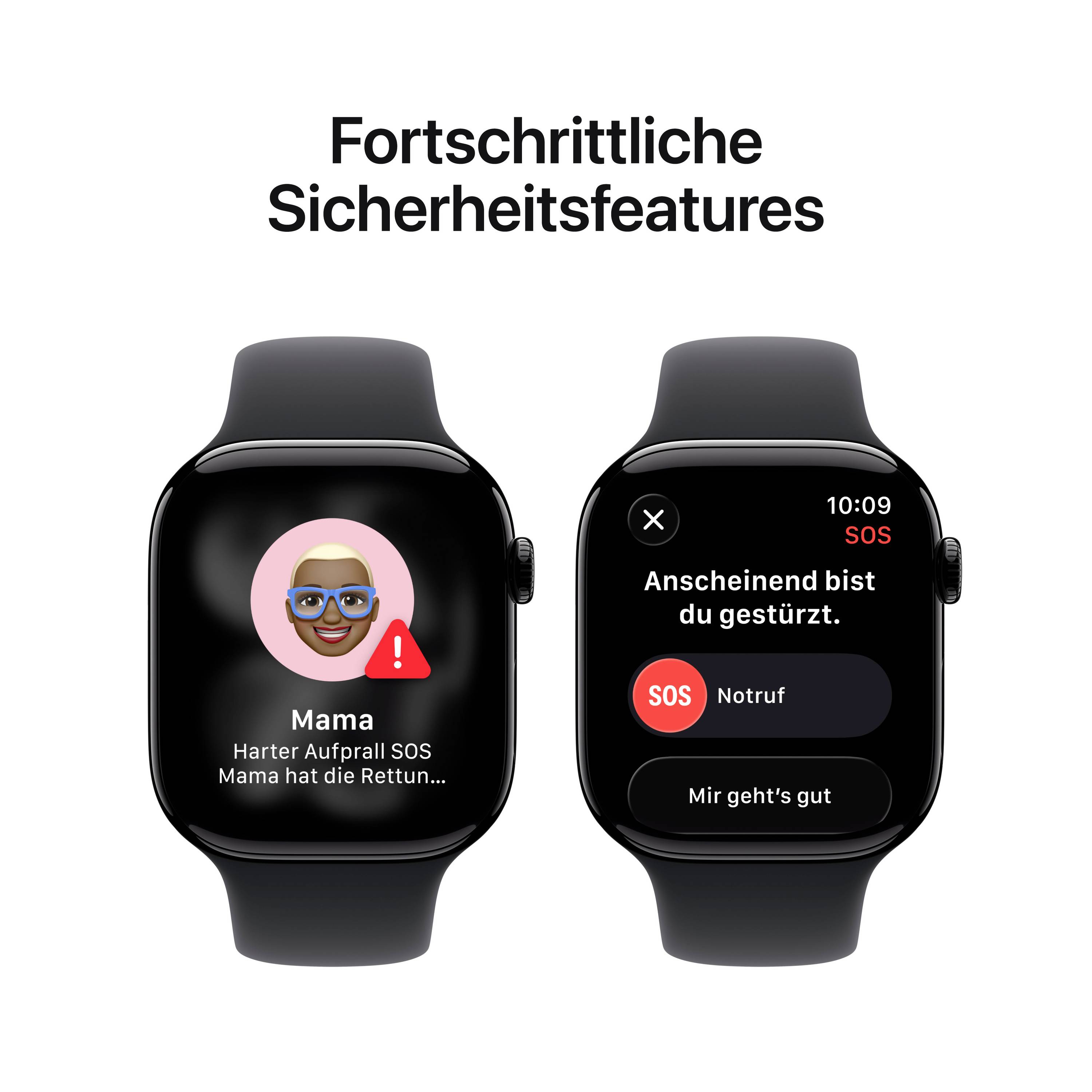 Apple Watch Series 11 GPS 42mm Aluminiumgehäuse Sport Band Schwarz M/L