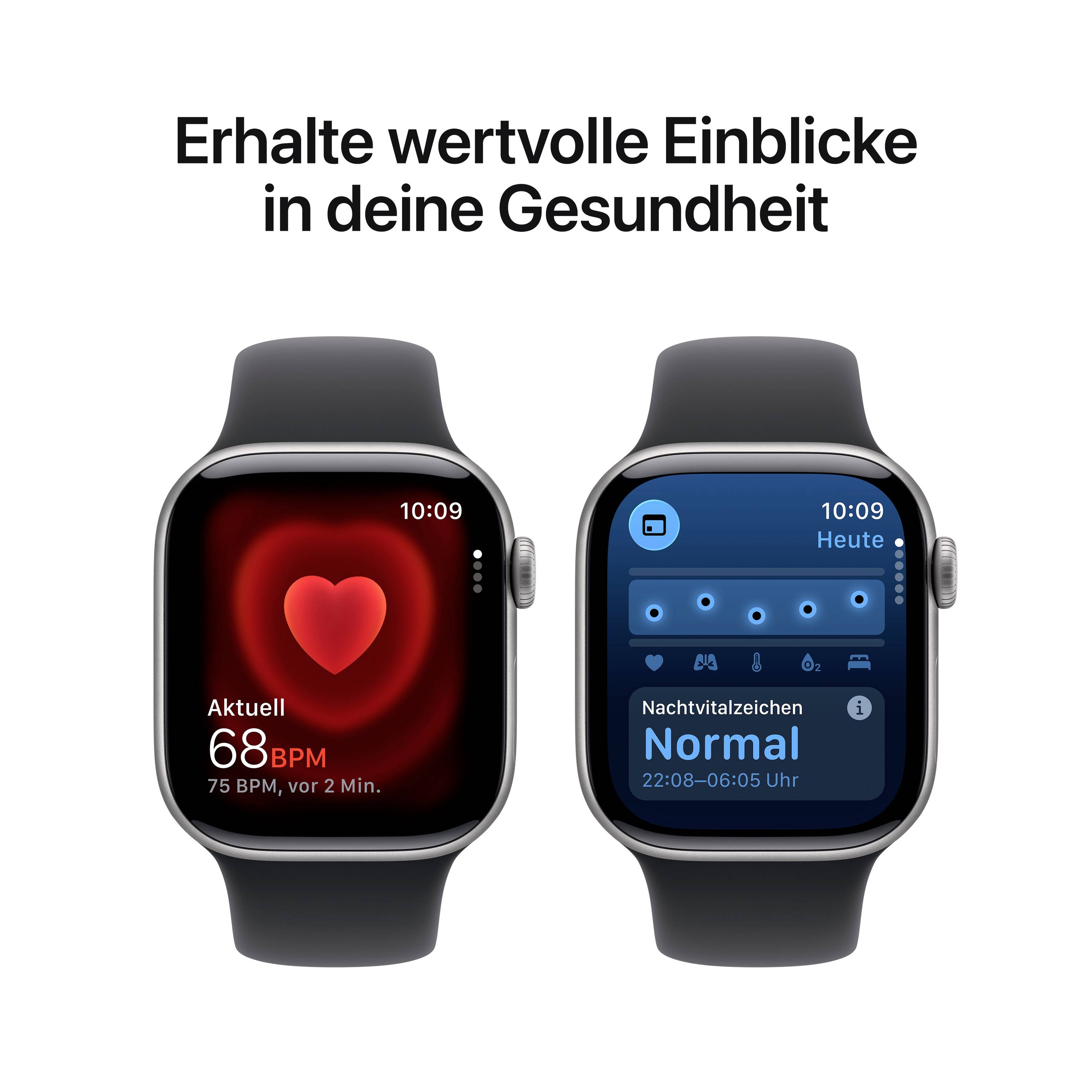 Apple Watch Series 11 GPS 42 mm Aluminiumgehäuse Sport Band Schwarz M/L