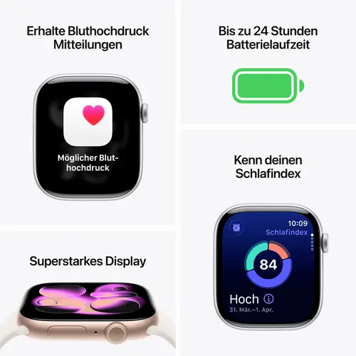 Apple Watch Series 11 GPS 46mm Aluminiumgehäuse Sport Band Schwarz M/L Apple Watch Series 11 GPS 46mm Aluminiumgehäuse Sport Band Schwarz M/L