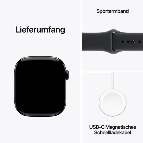 Apple Watch Series 11 GPS 46mm Aluminiumgehäuse Sport Band Schwarz M/L Apple Watch Series 11 GPS 46mm Aluminiumgehäuse Sport Band Schwarz M/L
