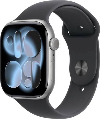 Apple Watch Series 11 GPS 46 mm Aluminiumgehäuse Sport Band Schwarz S/M