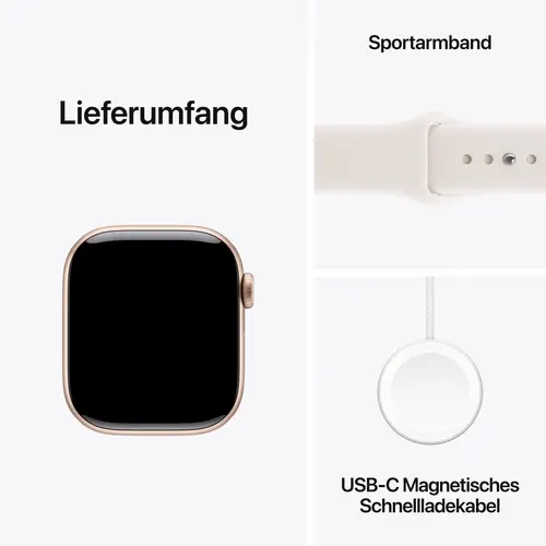 Apple Watch Series 11 GPS 46mm Aluminiumgehäuse Sport Band Blassrosa S/M Apple Watch Series 11 GPS 46mm Aluminiumgehäuse Sport Band Blassrosa S/M