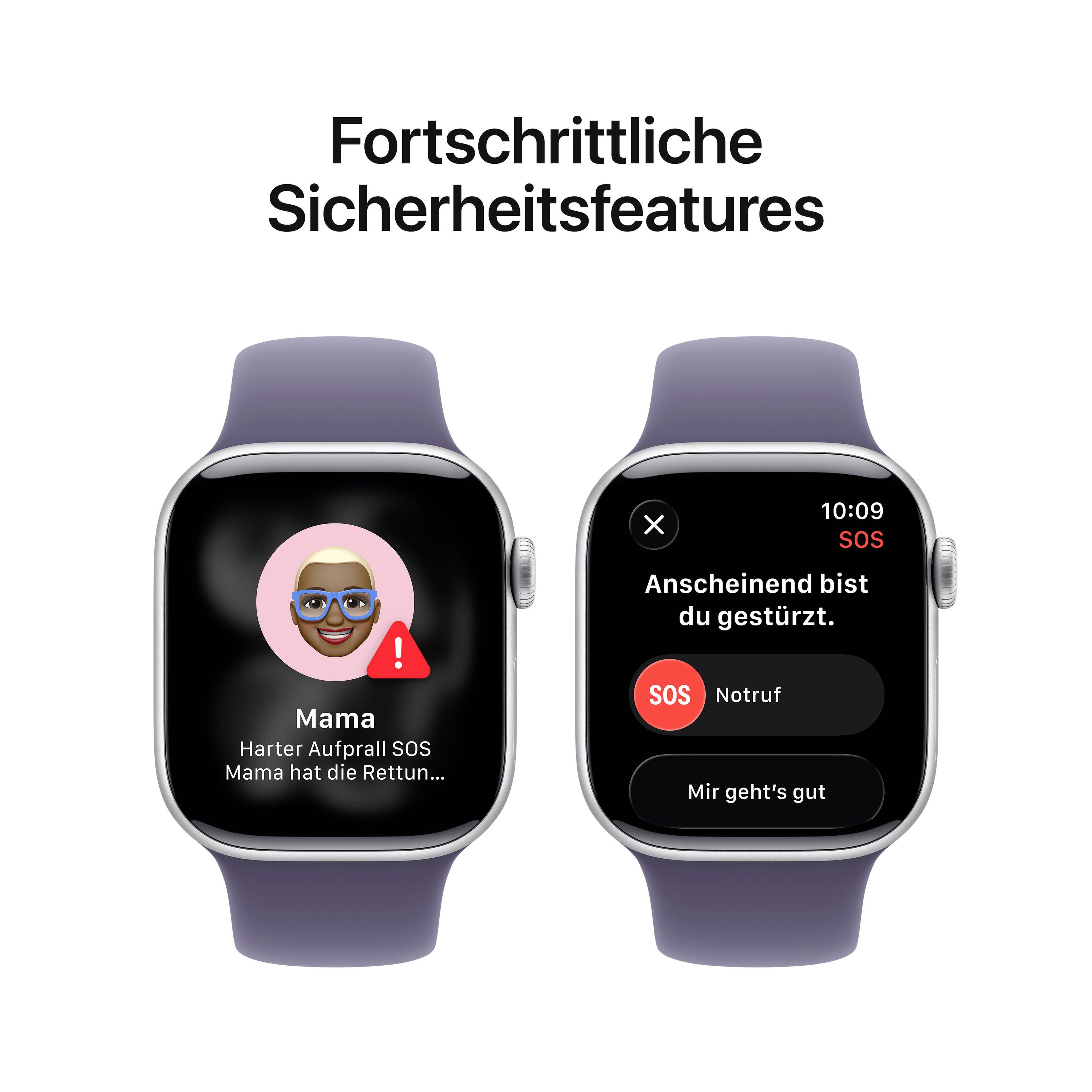 Apple Watch Series 11 GPS 46mm Aluminiumgehäuse Sport Band Nebelviolett M/L