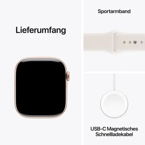 Apple Watch Series 11 GPS + Cellular 42mm Aluminiumgehäuse Sport Band Blassrosa S/M Apple Watch Series 11 GPS + Cellular 42mm Aluminiumgehäuse Sport Band Blassrosa S/M