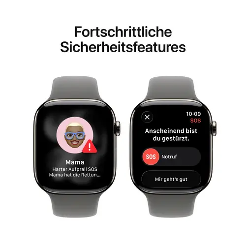 Apple Watch Series 11 GPS + Cellular 42mm Titangehäuse Sport Band Steingrau M/L Apple Watch Series 11 GPS + Cellular 42mm Titangehäuse Sport Band Steingrau M/L