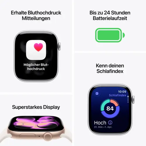 Apple Watch Series 11 GPS + Cellular 42mm Titangehäuse Milanese Loop Natur M/L Apple Watch Series 11 GPS + Cellular 42mm Titangehäuse Milanese Loop Natur M/L