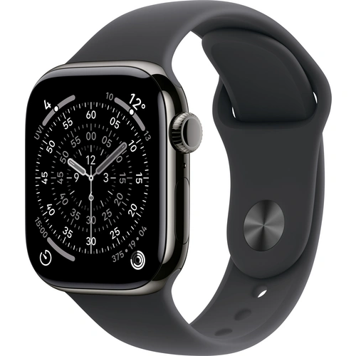Apple Watch Series 11 GPS + Cellular 42mm Titangehäuse Sport Band Schwarz S/M Apple Watch Series 11 GPS + Cellular 42mm Titangehäuse Sport Band Schwarz S/M