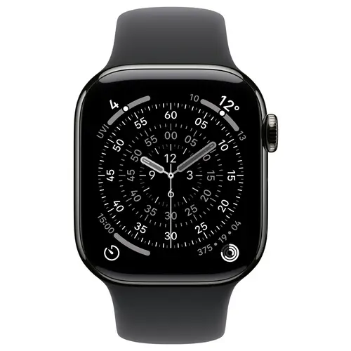 Apple Watch Series 11 GPS + Cellular 42mm Titangehäuse Sport Band Schwarz S/M Apple Watch Series 11 GPS + Cellular 42mm Titangehäuse Sport Band Schwarz S/M