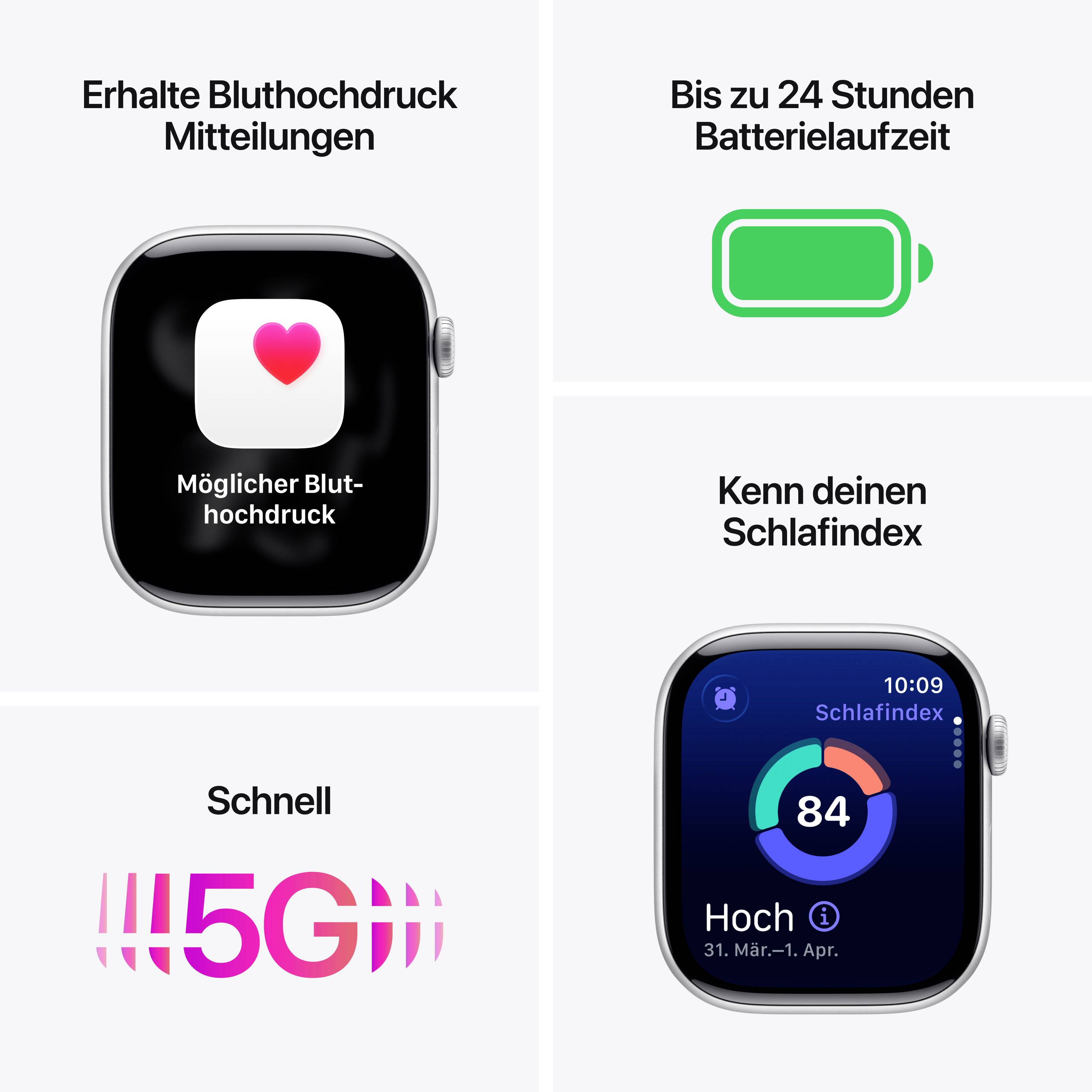 Apple Watch Series 11 GPS + Cellular 42 mm Titangehäuse Sport Band Schwarz M/L