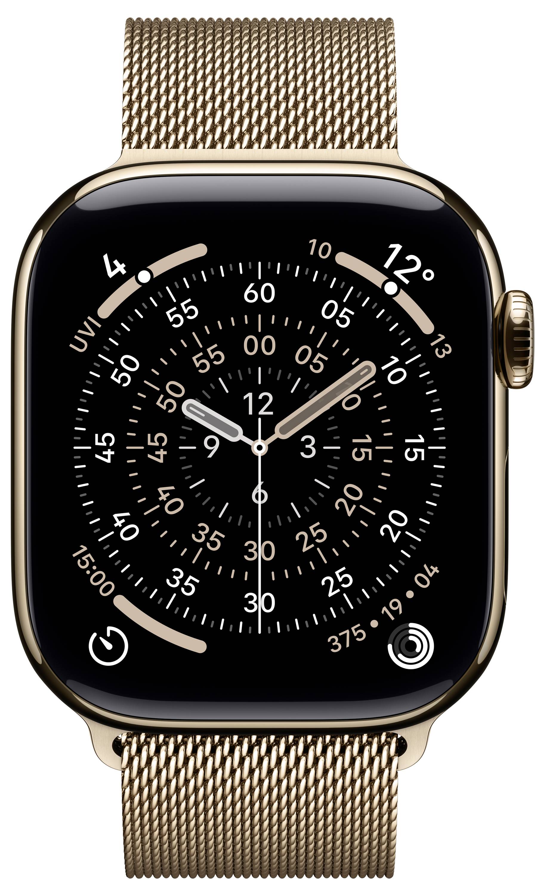 Apple Watch Series 11 GPS + Cellular 42mm Titangehäuse Milanese Loop Gold M/L