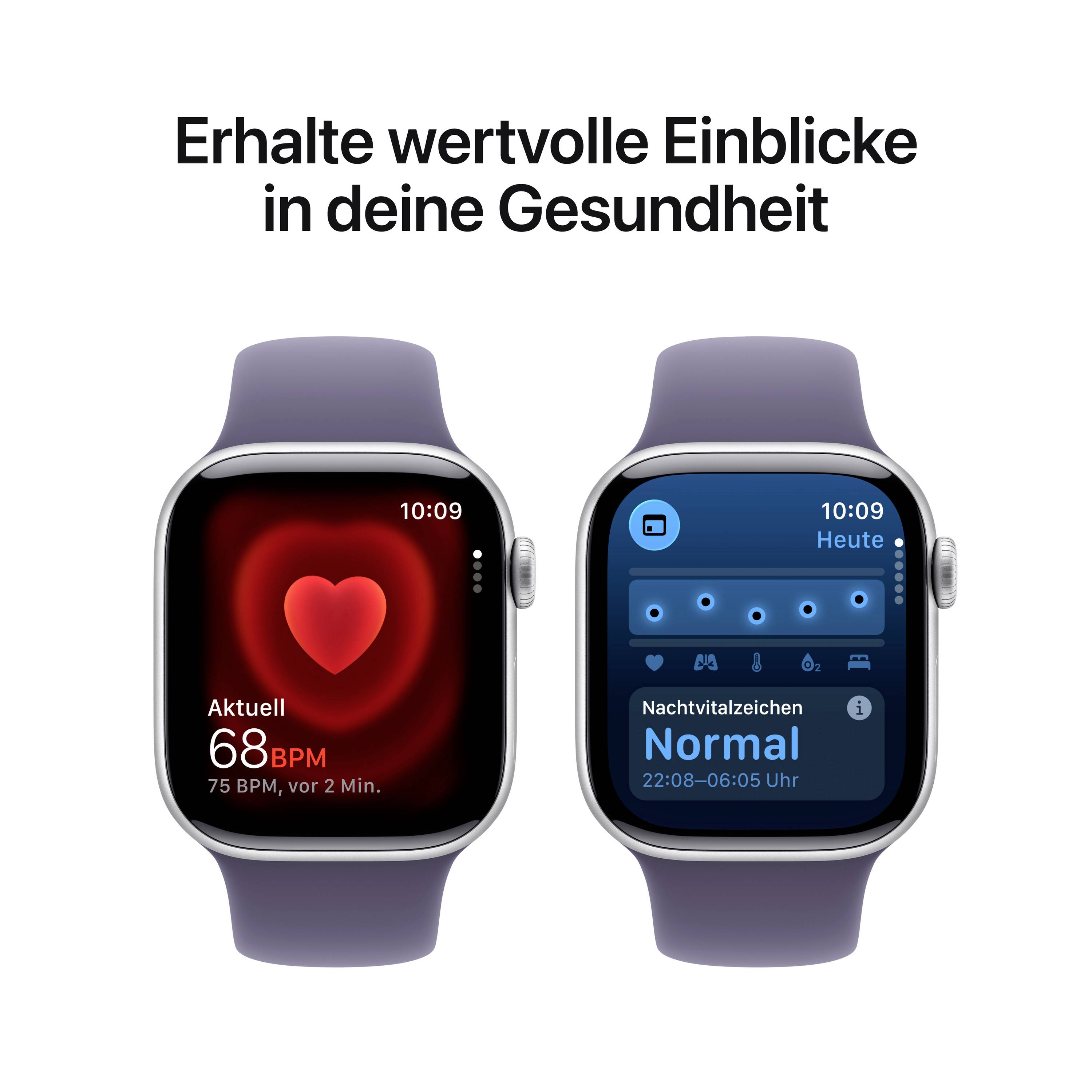 Apple Watch Series 11 GPS + Cellular 46 mm Aluminiumgehäuse Sport Band Nebelviolett M/L