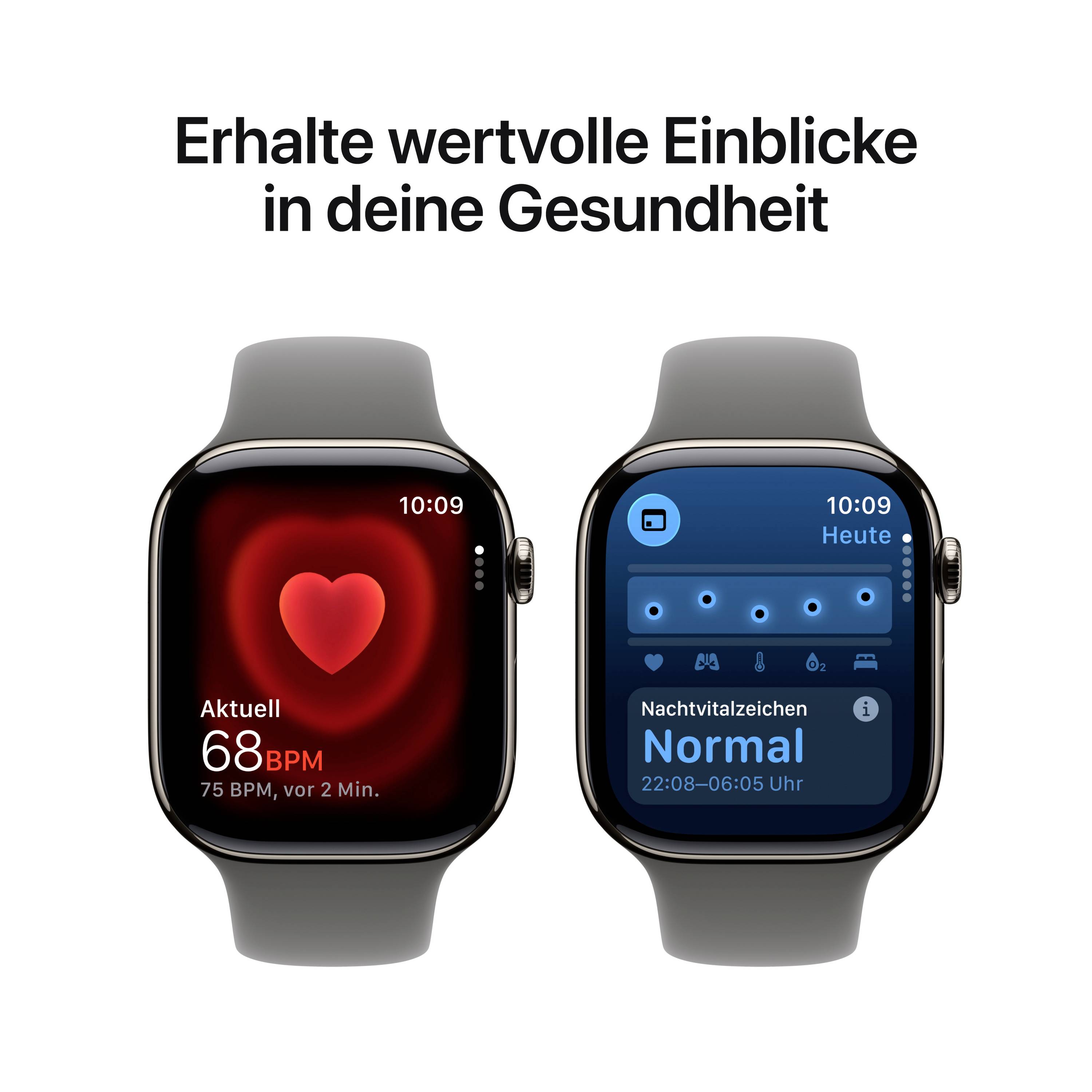 Apple Watch Series 11 GPS + Cellular 46 mm Titangehäuse Sport Band Steingrau M/L