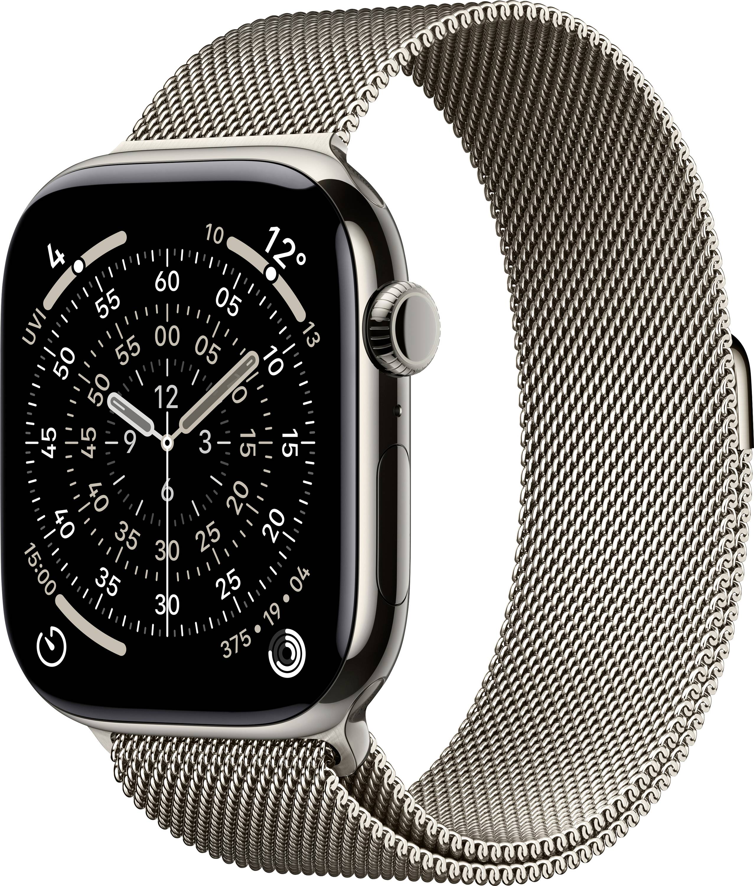 Apple Watch Series 11 GPS + Cellular 46mm Titangehäuse Milanese Loop Natur S/M