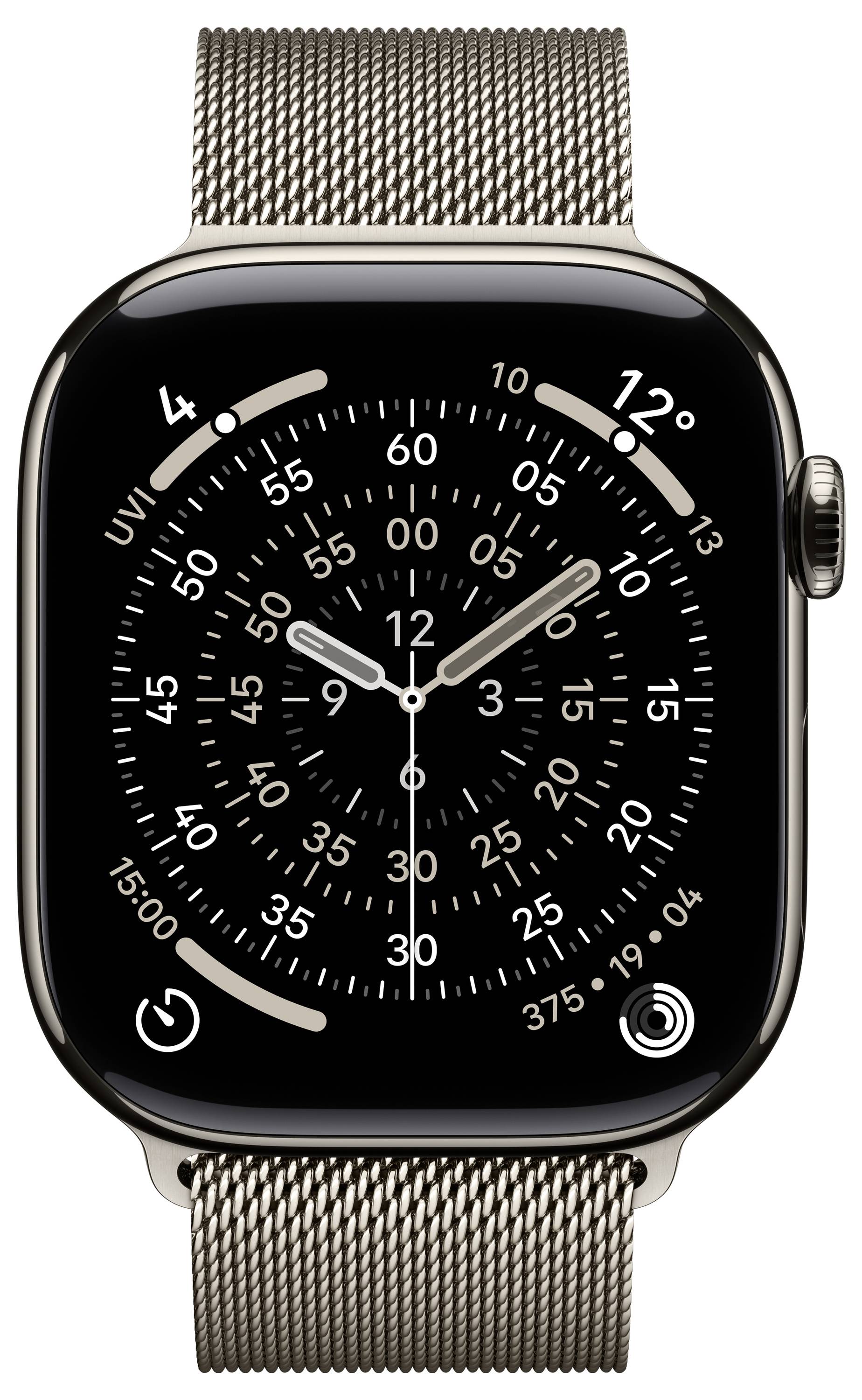 Apple Watch Series 11 GPS + Cellular 46mm Titangehäuse Milanese Loop Natur S/M