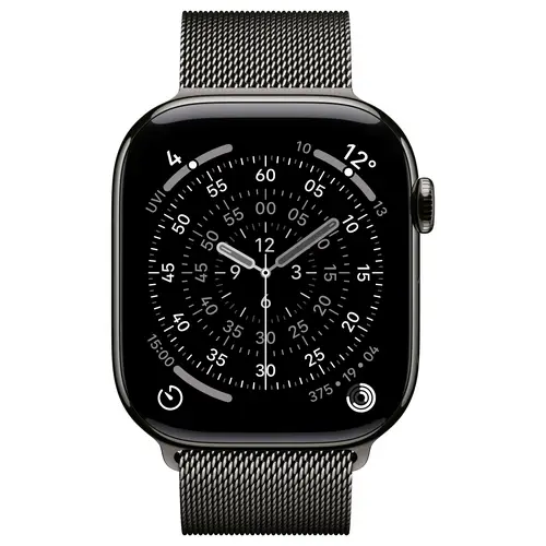 Apple Watch Series 11 GPS + Cellular 46mm Titangehäuse Milanese Loop Schiefer S/M Apple Watch Series 11 GPS + Cellular 46mm Titangehäuse Milanese Loop Schiefer S/M