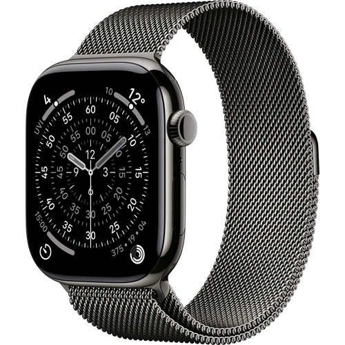 Apple Watch Series 11 GPS + Cellular 46mm Titangehäuse Milanese Loop Schiefer M/L Apple Watch Series 11 GPS + Cellular 46mm Titangehäuse Milanese Loop Schiefer M/L