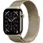 Apple Watch Series 11 GPS + Cellular 46mm Titangehäuse Milanese Loop Gold S/M Apple Watch Series 11 GPS + Cellular 46mm Titangehäuse Milanese Loop Gold S/M