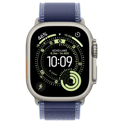Apple Watch Ultra 3 GPS + Cellular 49mm Titangehäuse Trail Loop Blau/Hellblau M/L Apple Watch Ultra 3 GPS + Cellular 49mm Titangehäuse Trail Loop Blau/Hellblau M/L