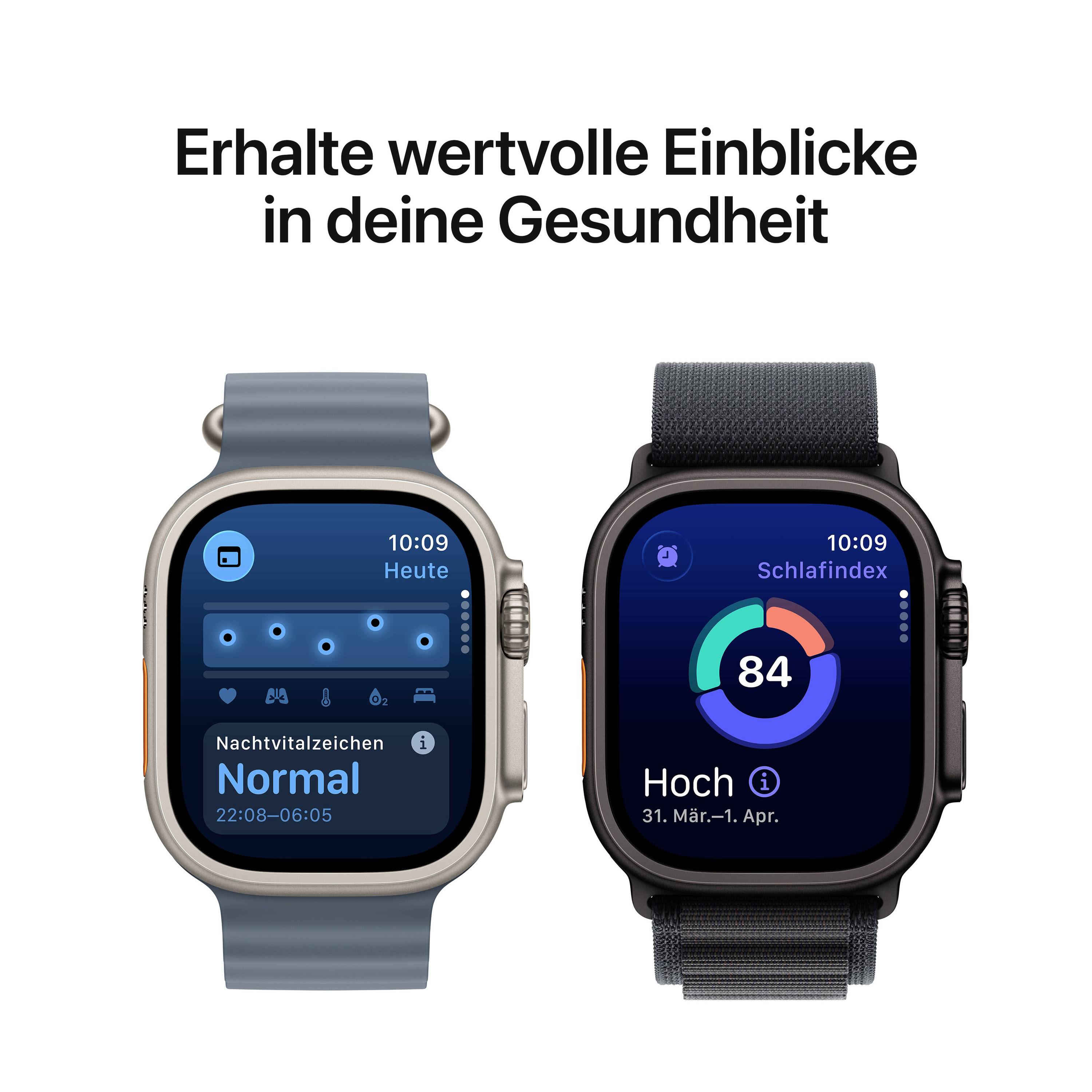 Apple Watch Ultra 3 GPS + Cellular 49mm Titangehäuse Milanese Loop Natur M