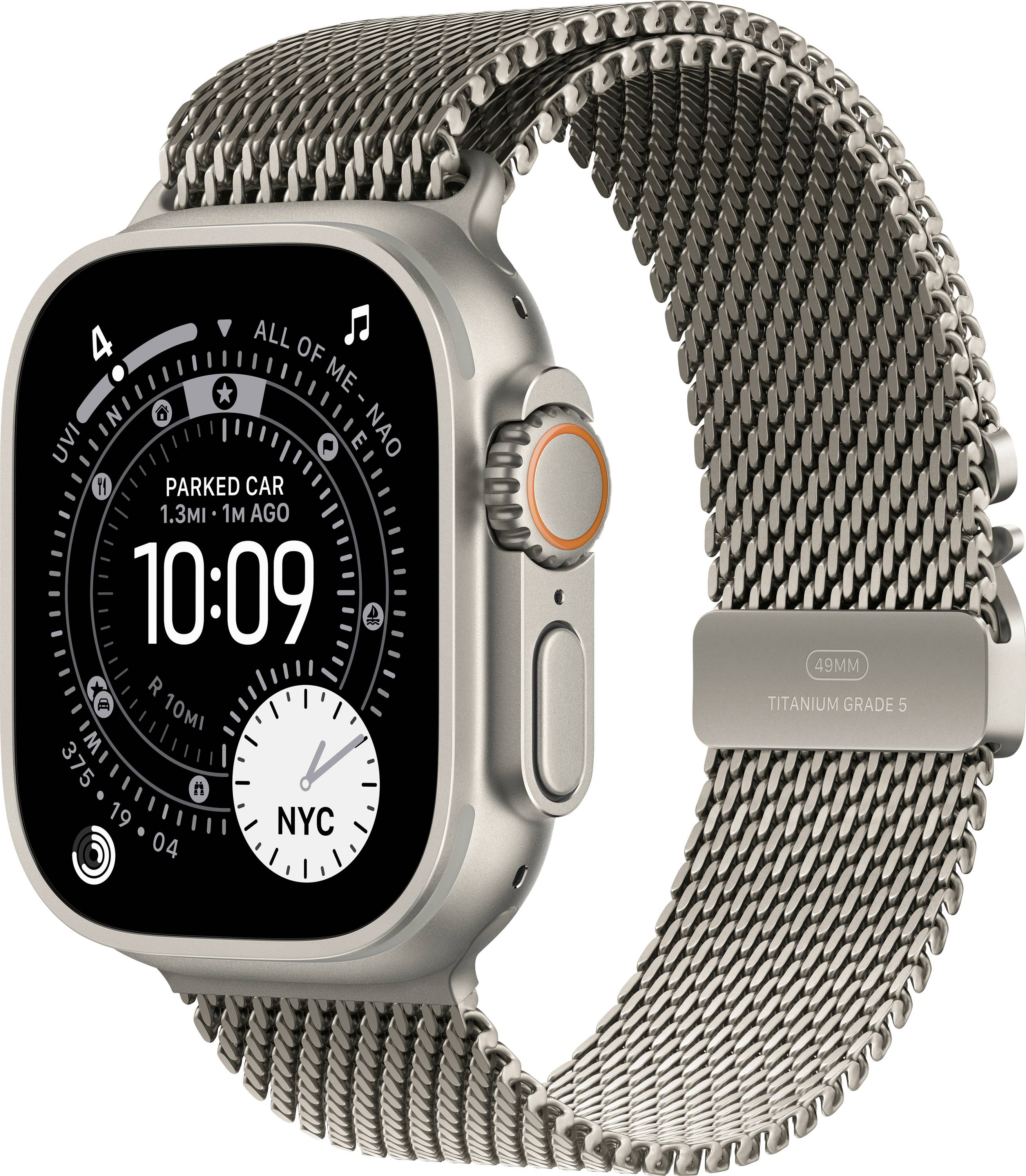 Apple Watch Ultra 3 GPS + Cellular 49 mm Titangehäuse Milanese Loop Natur L