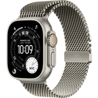 Apple Watch Ultra 3 GPS + Cellular 49mm Titangehäuse Milanese Loop Natur L Apple Watch Ultra 3 GPS + Cellular 49mm Titangehäuse Milanese Loop Natur L