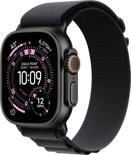 Apple Watch Ultra 3 GPS + Cellular 49 mm Titangehäuse Alpine Loop Schwarz M