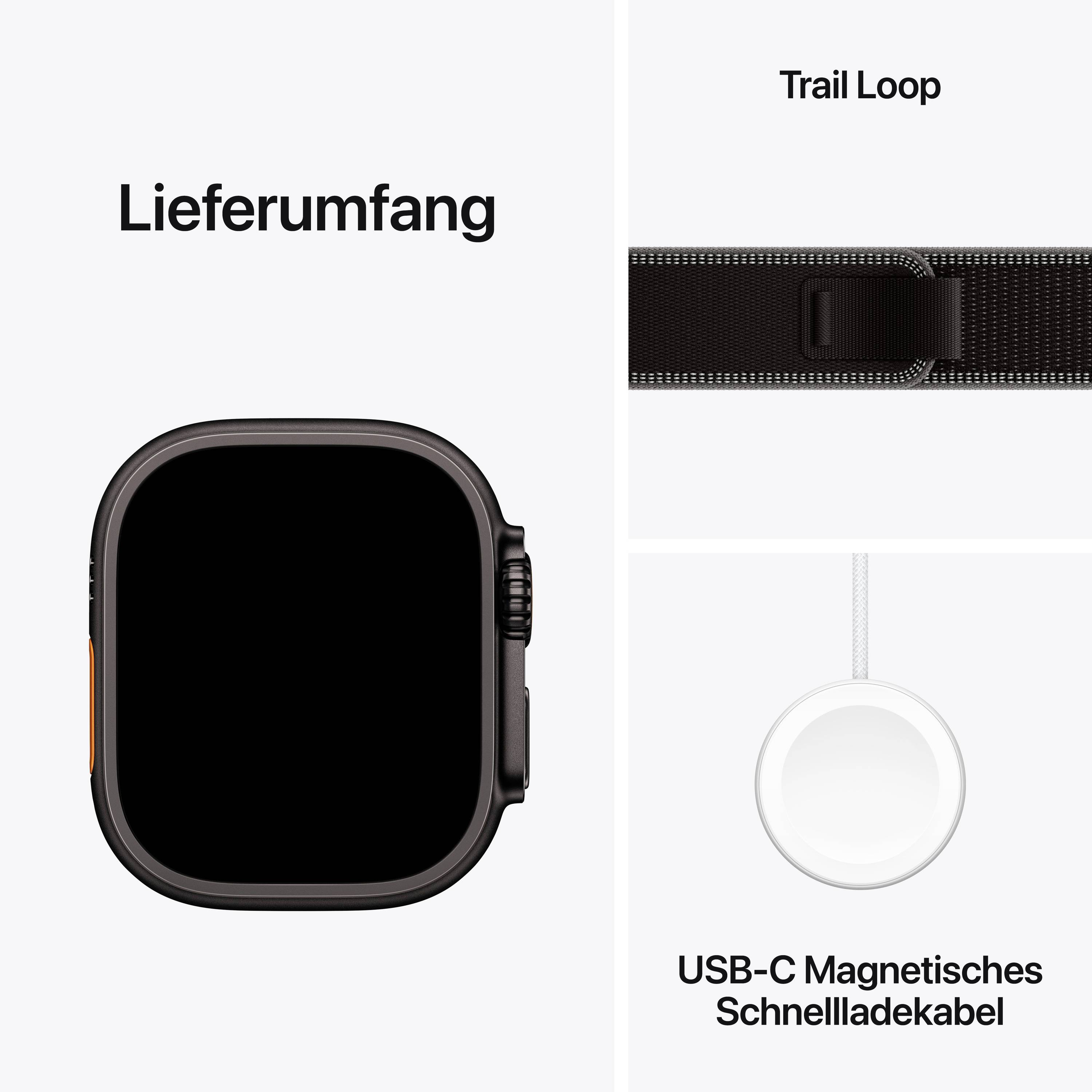 Apple Watch Ultra 3 GPS + Cellular 49mm Titangehäuse Trail Loop S/M