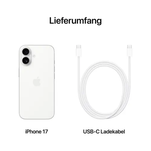 Apple iPhone 17 Weiß 512 GB 16 cm (6.3 Zoll) Apple iPhone 17 Weiß 512 GB 16 cm (6.3 Zoll)