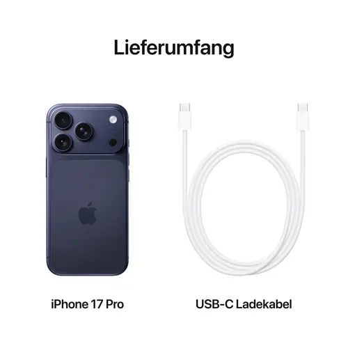 Apple iPhone 17 Pro Tief-Blau 1 TB 16 cm (6.3 Zoll) Apple iPhone 17 Pro Tief-Blau 1 TB 16 cm (6.3 Zoll)
