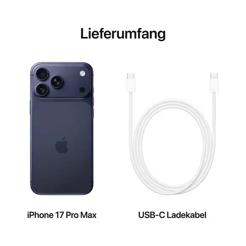 Apple iPhone 17 Pro Max Tief-Blau 512 GB 17.5 cm (6.9 Zoll) Apple iPhone 17 Pro Max Tief-Blau 512 GB 17.5 cm (6.9 Zoll)