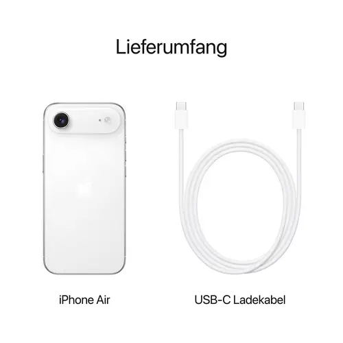 Apple iPhone Air Wolkenweiß 256 GB 16.5 cm (6.5 Zoll) Apple iPhone Air Wolkenweiß 256 GB 16.5 cm (6.5 Zoll)