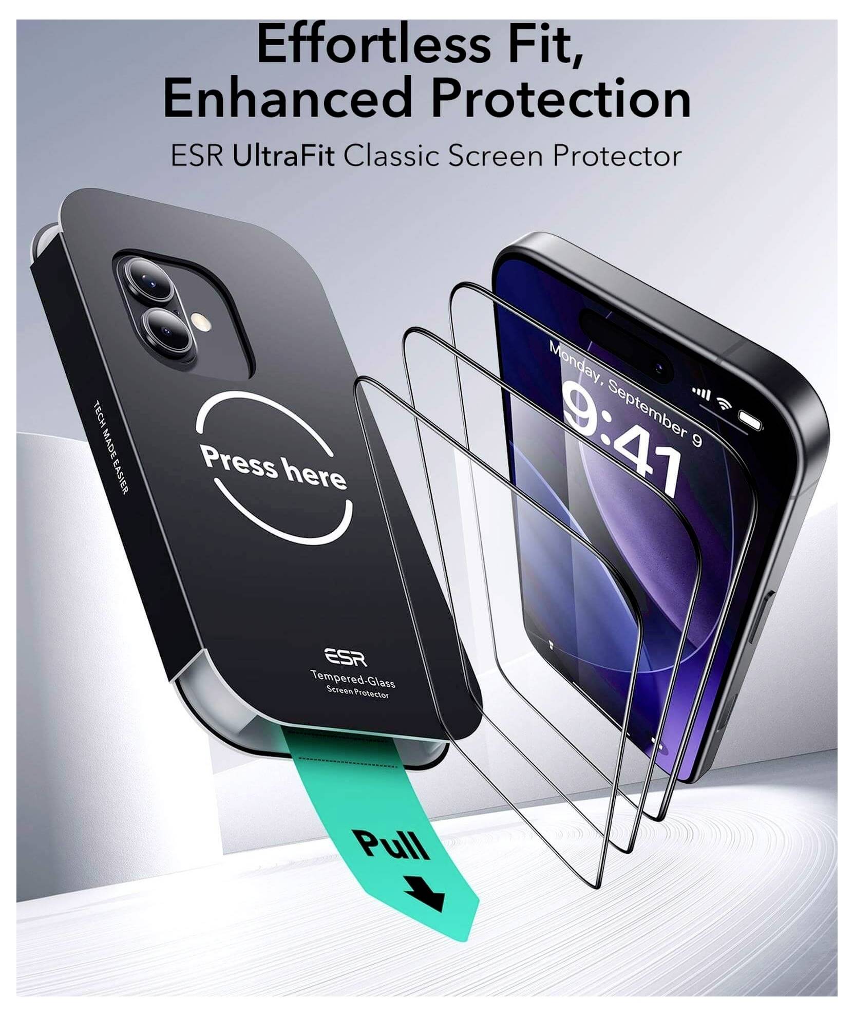 ESR Displayschutzglas Apple iPhone 17, iPhone 16 Pro 1 St. 1D87800301